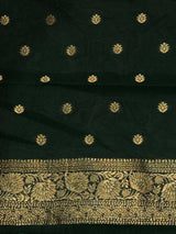 Dark pink and Green Dola silk saree- PBRSB2E