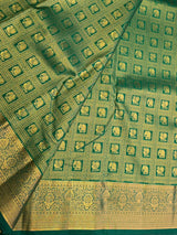 Green Bridal Kanchipuram saree- PBRIDEK33D