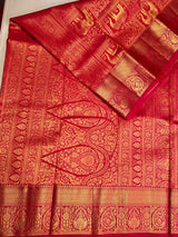 Red Bridal Kanchipuram saree- PBRIDEK34