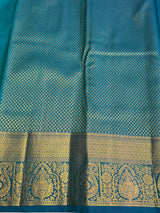 Peacock Blue Bridal Kanchipuram saree- PBRIDEK34D