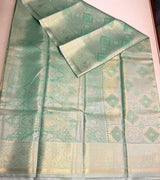 Pastel green Tissue Kanchipuram saree- PBRIDEK37