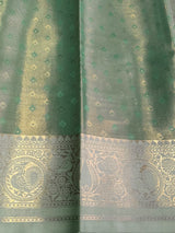 Pastel green Tissue Kanchipuram saree- PBRIDEK37