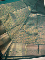 Peacock Green Bridal Kanchipuram saree- PBRIDEK39C