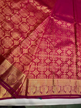Wine Bridal Kanchipuram saree- PBRIDEK35B