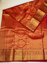 Maroon Bridal Kanchipuram saree- PBRIDEK36C