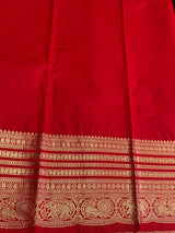 Brown and Red Semi Kanchipuram Silk Saree - PSSRN76