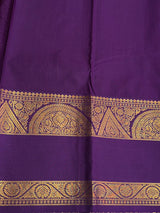Red and Violet Semi Kanchipuram Silk Saree - PSSRN79