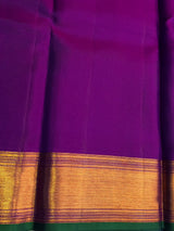 Pecock blue and Purple Pure Kanchipuram Silk saree - PPURE186