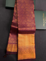 Dark Purple Pure Kanchipuram Silk saree - PPURE199