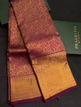 Dark Purple Pure Kanchipuram Silk saree - PPURE199