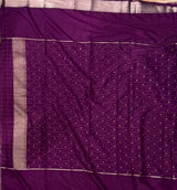 Blue and Purple Crepe silk saree- PBRSB4C