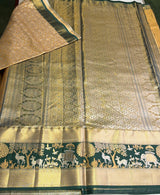 Gold and green Tissue Kanchipuram saree- PBRIDEL2