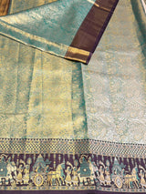 Blue Tissue Kanchipuram saree- PBRIDEL4
