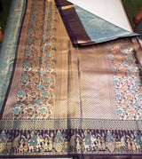 Blue Tissue Kanchipuram saree- PBRIDEL4