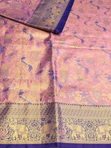 Pink and Blue Tissue Kanchipuram saree- PBRIDEL3