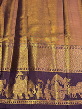 Gold and Purple Tissue Kanchipuram saree- PBRIDEL6