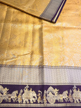 Gold and Purple Tissue Kanchipuram saree- PBRIDEL6