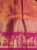 Pastal Green and Rani Tissue Kanchipuram saree- PBRIDEL9