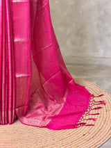 Rani pink Brocade banarasi saree -MPSB50B
