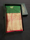 Green and magenta semi Kanchipuram saree- PSSRL2