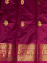 Teal blue and Magenta semi kanchipuram soft silk saree - PSSN220