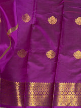 Lavender and Magenta semi kanchipuram soft silk saree - PSSN232