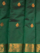 Brown and Green semi kanchipuram soft silk saree - PSSN226