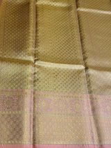 Gold and Pink pure Tissue Kanchipuram Silk saree - PPURE202