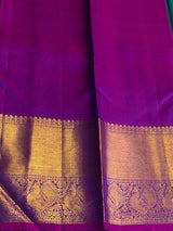 Peacock blue and Purple Pure Vintage Kanchipuram Silk saree - PPURE205
