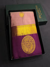 Nude lavender and Purple Pure Vintage Kanchipuram Silk saree - PPURE208
