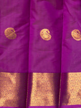 Blue and Magenta semi kanchipuram soft silk saree - PSSN225