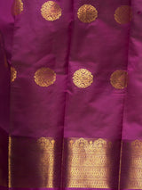 Lavender and Magenta semi kanchipuram soft silk saree - PSSN227