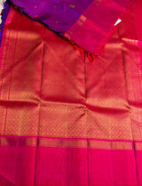 Purple and Rani Pink Pure Vintage Kanchipuram Silk saree - PPURE212