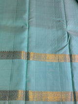 Aqua Blue Pure Vintage Kanchipuram Silk saree - PPURE213
