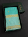 Aqua Blue Pure Vintage Kanchipuram Silk saree - PPURE213
