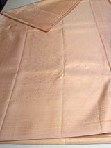 Pastal peach Soft satin brocade Silk Saree - PBRMJ8G