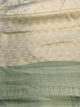 Pastal blue Soft satin brocade Silk Saree - PBRMJ8D