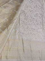 Nude lavender Soft satin brocade Silk Saree - PBRMJ7D