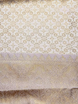 Nude lavender Soft satin brocade Silk Saree - PBRMJ7D