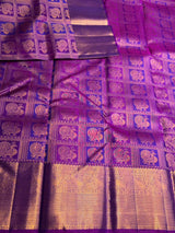 Violet and Purple Pure Kanchipuram Silk saree - PPURE221