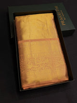 Gold and peach Pure Tissue Kanchipuram Silk saree - PPURE224