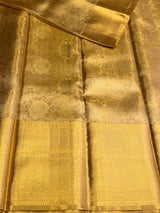 Gold and peach Pure Tissue Kanchipuram Silk saree - PPURE226