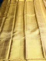 Gold and peach Pure Tissue Kanchipuram Silk saree - PPURE226