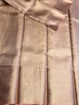 Rose gold Pure tissue Kanchipuram Silk saree - PPURE228