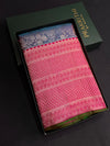 Blue and Rani pink Pure Kanchipuram Silk saree - PPURE231