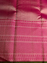 Blue and Rani pink Pure Kanchipuram Silk saree - PPURE231