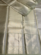 Pastal green and Silver Pure tissueKanchipuram Silk saree - PPURE238