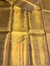 Gold Pure tissueKanchipuram Silk saree - PPURE243