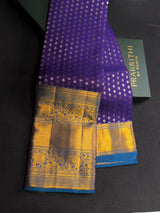 Biolet and Blue Pure Kanchipuram Silk saree - PPURE254