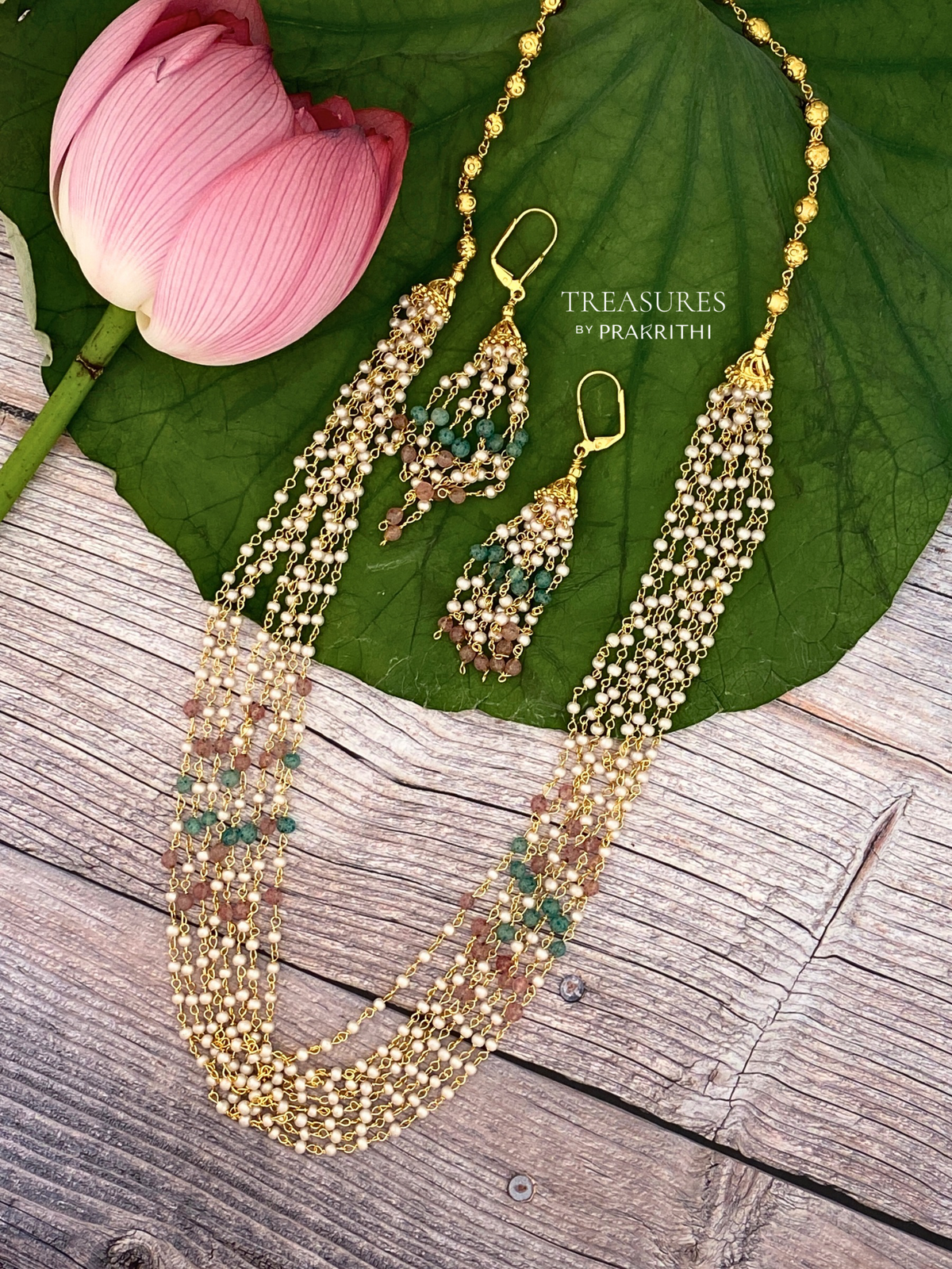 Layered pearl long haram - JH23